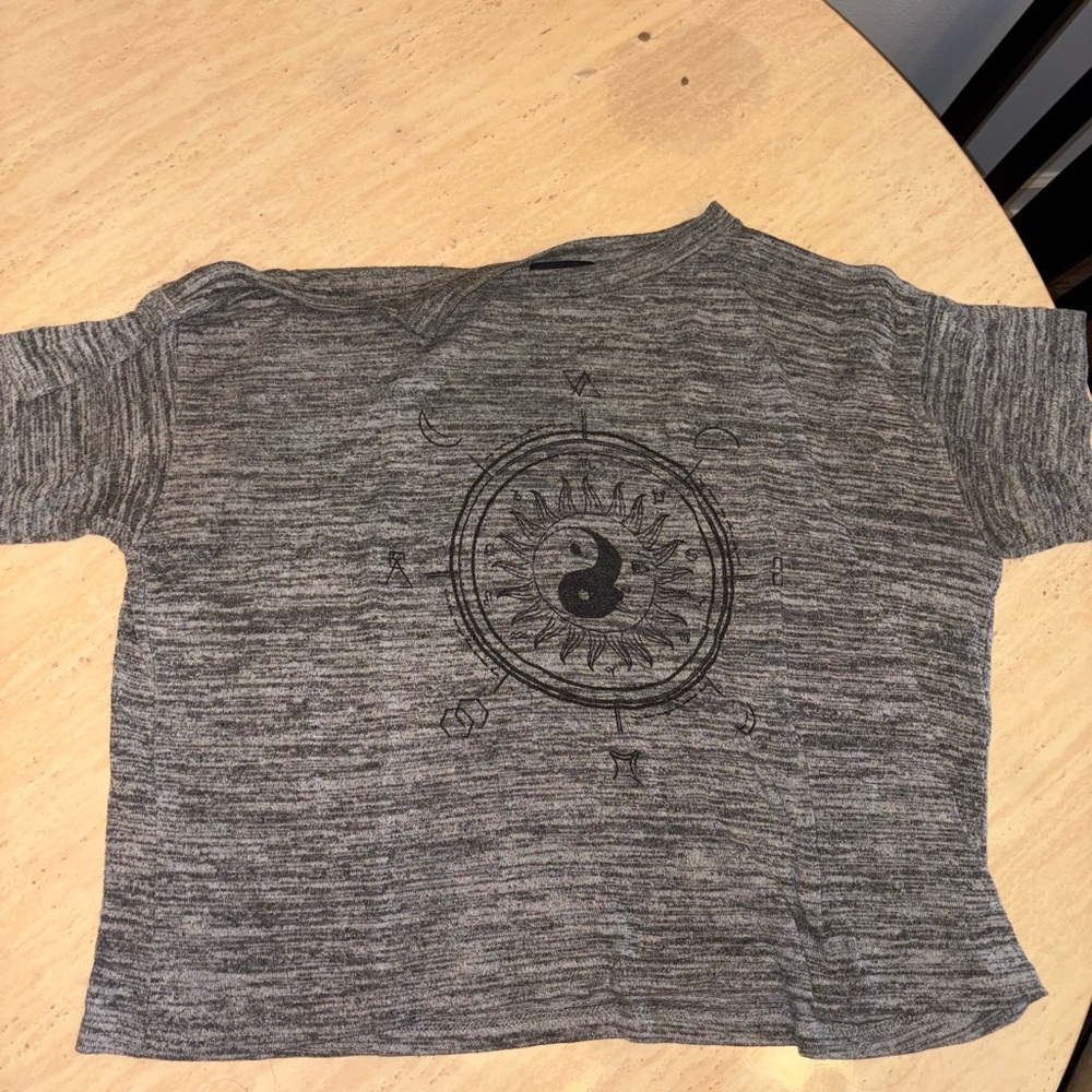Atmosphere Charcoal Tee with Sun Graphic